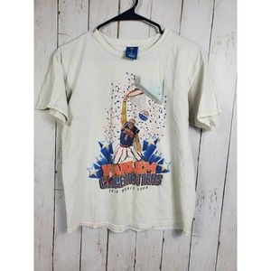 Harlem Globetrotters World Tour Shirt Size Large White Basketball Show Game VTG